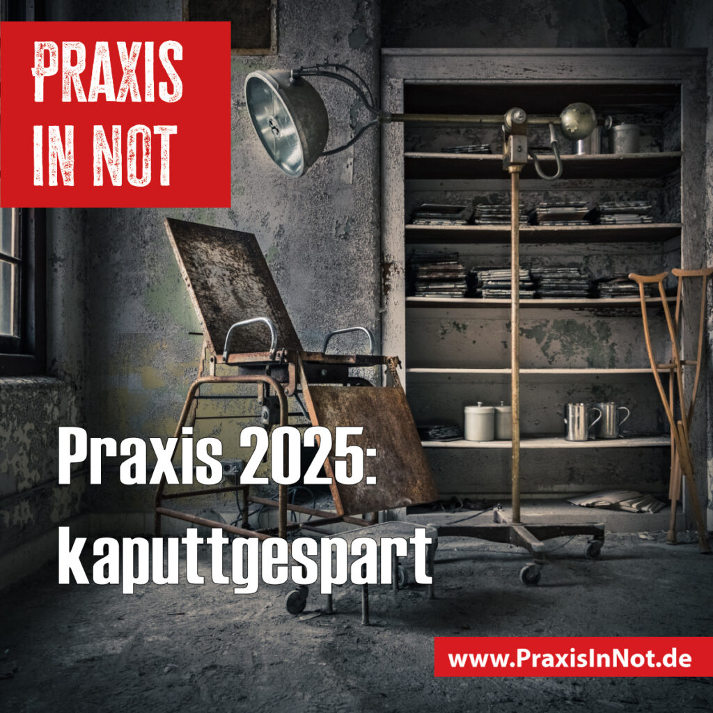 Protestaktion - Praxis int Not