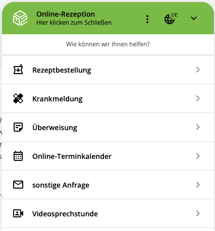 Ab sofort Online-Rezeption verfügbar